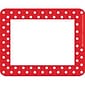 Barker Creek Red & White Dot Name Tags, Self-Adhesive Labels, 3 1/2" x 2 3/4", 90/Pack (BC3744)