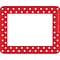 Barker Creek Red & White Dot Name Tags, Self-Adhesive Labels, 3 1/2 x 2 3/4, 90/Pack (BC3744)