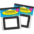 Barker Creek Black & White Dots Name Tags, Self-Adhesive Labels, 3 1/2 x 2 3/4, 90/Pack (BC3747)