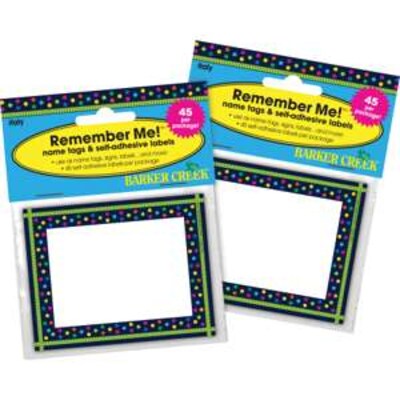 Barker Creek Self-adhesive Italy School Name Tags, 2.75 x 3.5, 90/Set (BC3757)