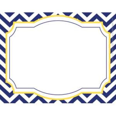 Barker Creek Self-adhesive Nautical Chevron School Name Tags, 2.75 x 3.5, 90/Set (BC3763)