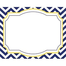 Barker Creek Chevron Nautical Name Tags, Self-Adhesive Labels, 3 1/2 x 2 3/4, 90/Pack (BC3763)