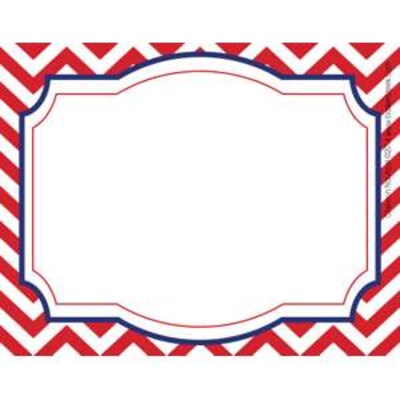 Barker Creek Self-adhesive Nautical Chevron School Name Tags, 2.75" x 3.5", 90/Set (BC3763)