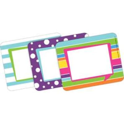 Barker Creek Happy Name Tags, Self-Adhesive Labels, 3 1/2 x 2 3/4, 90/Pack (BC3766)