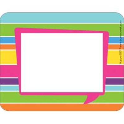 Barker Creek Self-adhesive Happy School Name Tags, 2.75 x 3.5, 90/Set (BC3766)
