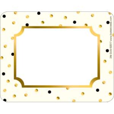 Barker Creek Self-adhesive Gold School Name Tags, 2.75 x 3.5, 90/Set (BC3767)