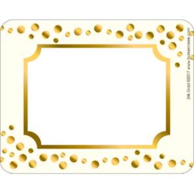 Barker Creek Self-adhesive Gold School Name Tags, 2.75" x 3.5", 90/Set (BC3767)
