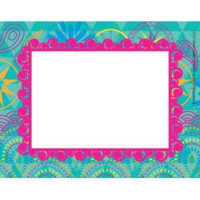 Barker Creek Self-adhesive Bohemian School Name Tags, 2.75" x 3.5", 90/Set (BC3769)