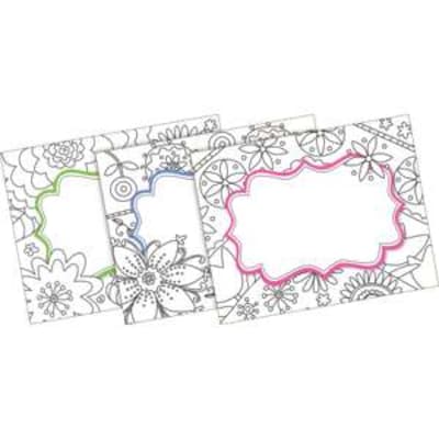 Barker Creek Color Me! In My Garden Self-adhesive School Name Tags, 2.75 x 3.5, 90/Set (BC3771)