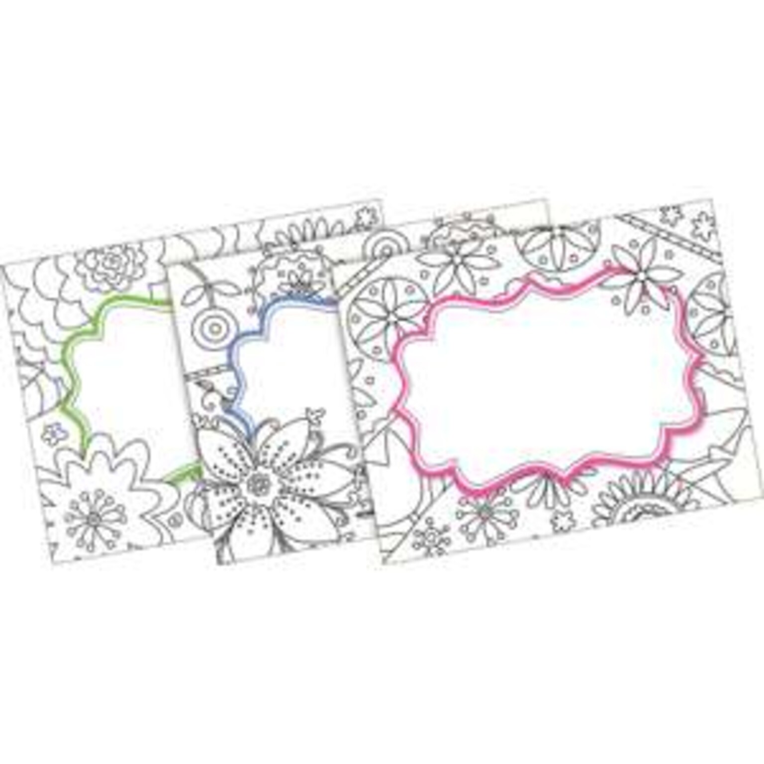 Barker Creek Color Me! In My Garden Name Tags, Self-Adhesive Labels, 3 1/2 x 2 3/4, 90/Pack (BC3771)