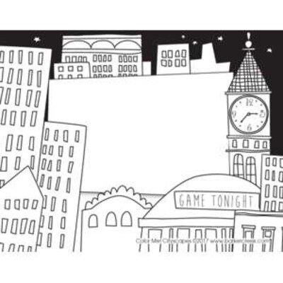Barker Creek Color Me! Cityscapes Self-adhesive School Name Tags, 2.75 x 3.5, 90/Set (BC3772)