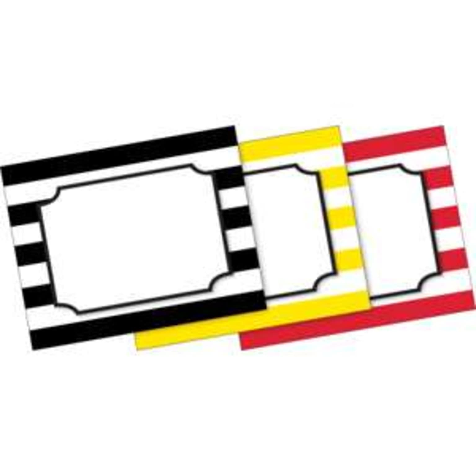 Barker Creek Self-adhesive Wide Stripes School Name Tags, 2.75 x 3.5, 90/Set (BC3773)