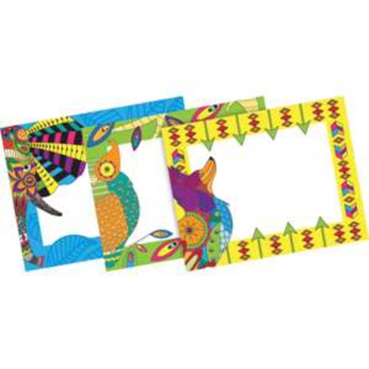 Barker Creek Boho Animals Name Tags, Self-Adhesive Labels, 3 1/2 x 2 3/4, 90/Pack (BC3774)