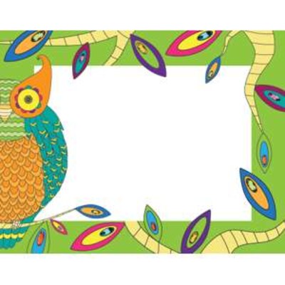 Barker Creek Self-adhesive Bohemian Animals School Name Tags, 2.75" x 3.5", 90/Set (BC3774)