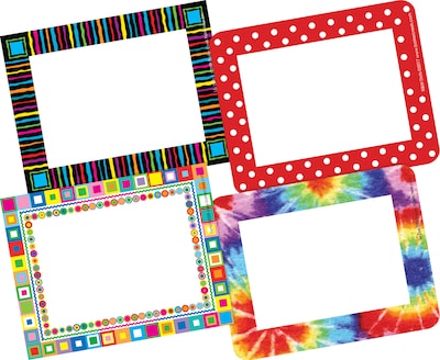 Barker Creek Groovy Name Tags, Self-Adhesive Labels Set, 180/Set (BC3781)