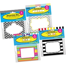 Barker Creek Chevron & Stripes Name Tags, Self-Adhesive Labels Set, 180/Set (BC3784)