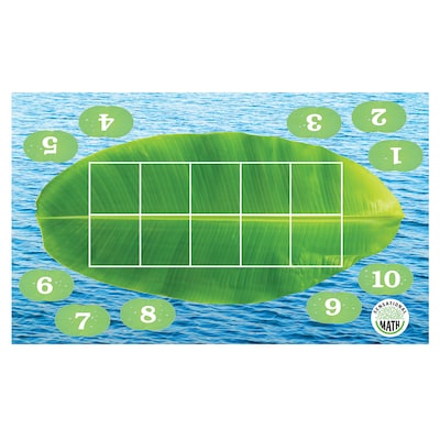 Essential Learning Sensational Math™ Froggy Ten-Frame Floor Mat Set, Set of 12 (ELP626673)