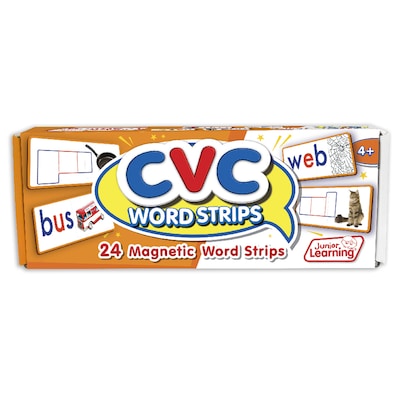 Junior Learning CVC Magnetic Word Strips, Grades K-4, Pack of 24 (JRL198)