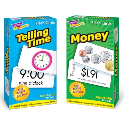 Time and Money Skill Drill Flash Cards Assortment for Grades 1-5, Pack of 192 (T-53905)