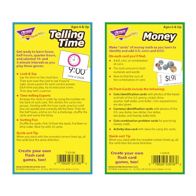 Time and Money Skill Drill Flash Cards Assortment for Grades 1-5, Pack of 192 (T-53905)