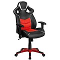High Back Red Vinyl Executive Swivel Office Chair with Inner Coil Spring Comfort Seat and Red Base [CP-B331A01-RED-GG]