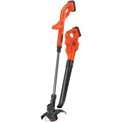 Black and Decker LCC222 20-Volt MAX 10 String Trimmer/Edger, Hard Surface Sweeper & 2 Batteries Combo Kit