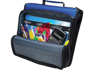 Case It Universal 2" 3-Ring Zipper Binders, Black (LT-007-BLACK)