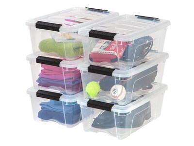 Really Useful Box 9.5 Quart Snap Lid Clear Storage Bin, 4/Pack (9C