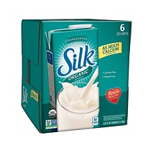 Silk Organic Unsweetened Original Lactose Free Soy Milk, 32 oz., 6/Carton (WWI00106)