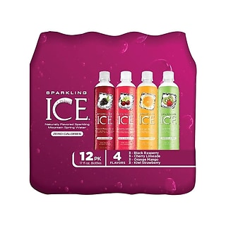 Sparkling Ice Variety Pack Sparkling Water, 17 Oz., 12/Pack (TLK95092)