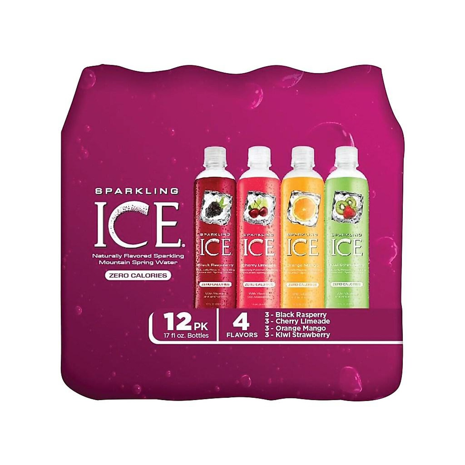 Sparkling Ice Variety Pack Sparkling Water, 17 Oz., 12/Pack (TLK95092)