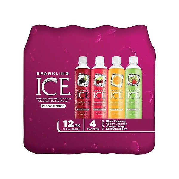 Sparkling Ice Variety Pack Sparkling Water, 17 Oz., 12/Pack (TLK95092)