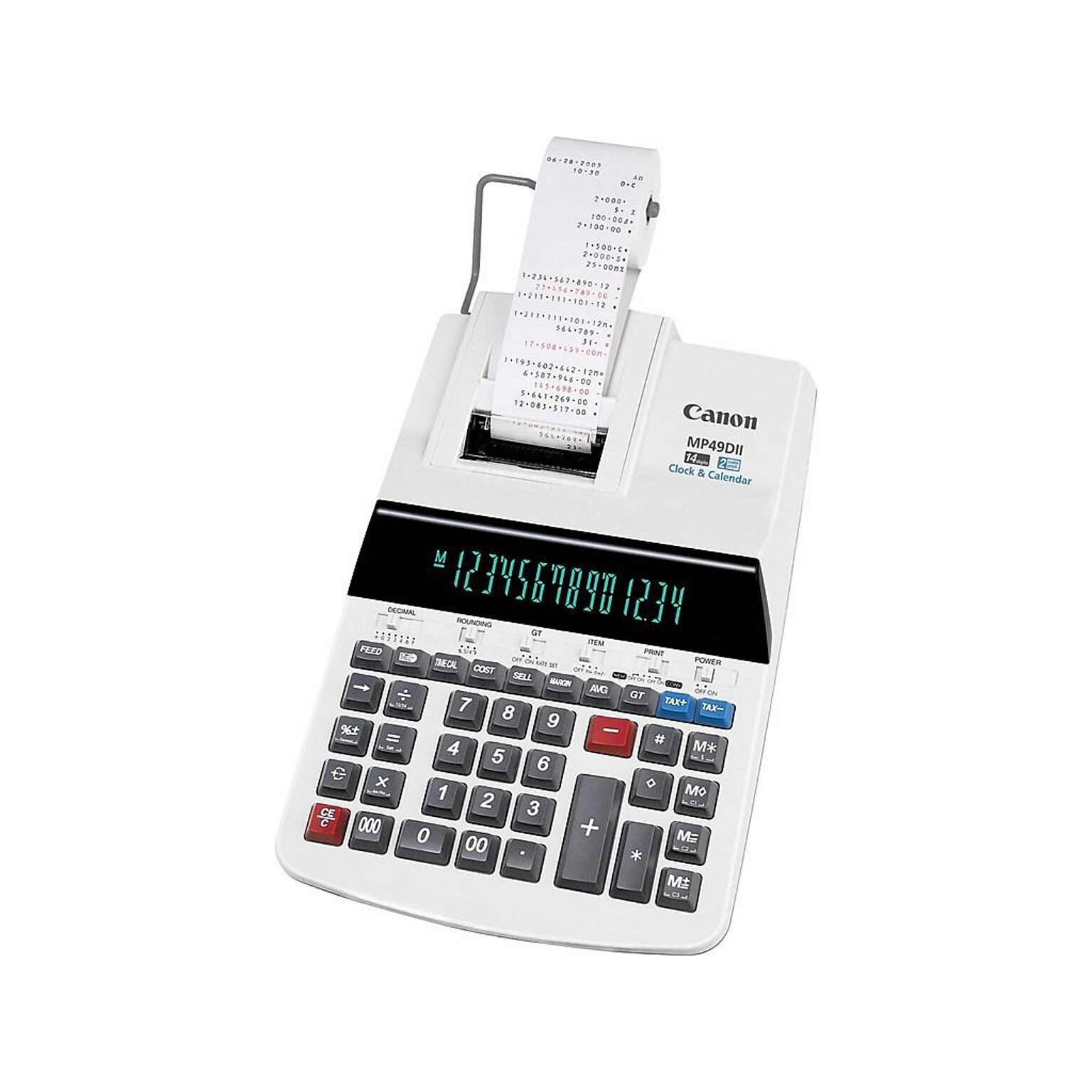 Canon MP49DII 8708B001 14-Digit Desktop Calculator, White