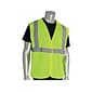 Protective Industrial Products Hook & Loop Safety Vest, ANSI Class R2, X-Large, Hi-Vis Lime Yellow (302-MVG-LY/XL)