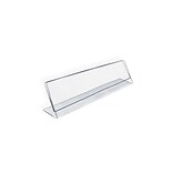 Azar Displays L-Shaped Sign Holders, Clear Acrylic, 10/Pack (112703)