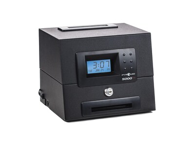 Pyramid Punch Card Time Clock System, Black (5000HD)