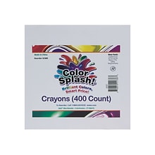 Color Splash PlusPack Crayons, 400/Box (SC889)