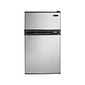 Danby Designer 3.1 Cu. Ft. Refrigerator w/Freezer, Black/Stainless Steel Look (DCR031B1BSLDD)