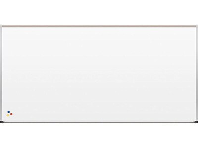 Best-Rite Deluxe Porcelain Dry-Erase Whiteboard, Anodized Aluminum Frame, 8 x 4 (202AH-25)