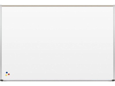 Best-Rite Deluxe Porcelain Dry-Erase Whiteboard, Anodized Aluminum Frame, 6 x 4 (202AG-25)