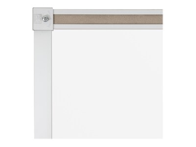 Best-Rite Deluxe Porcelain Dry-Erase Whiteboard, Anodized Aluminum Frame, 6' x 4' (202AG-25)