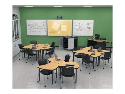 Best-Rite Deluxe Porcelain Dry-Erase Whiteboard, Anodized Aluminum Frame, 6' x 4' (202AG-25)