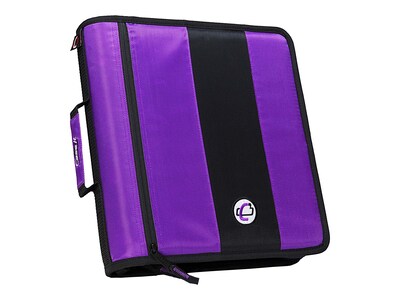 Case It Classic 2 3-Ring Zipper Binders, Purple (D-251 PUR)