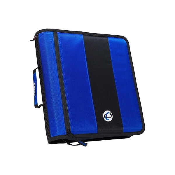 Case It Classic 2 3-Ring Zipper Binder, Blue (D251BLU)
