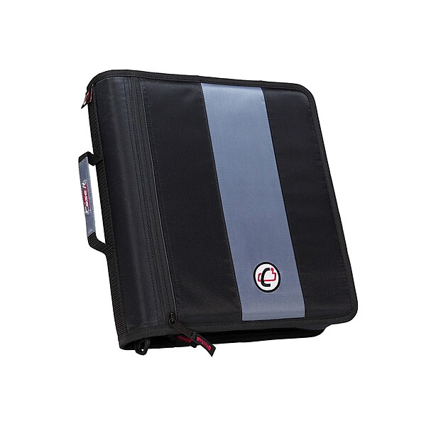Case It Classic 2 3-Ring Zipper Binder, Black (D251BLK)