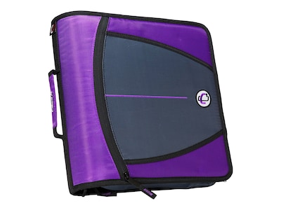 Case It Mighty Zip Tab 3 3-Ring Zipper Binders, Purple (D-146 PUR)