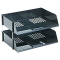 Deflect-O Side Loading Letter Trays, Black, 2/Set (582704)