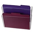 OfficeMate 2-Pocket Plastic Wall File, Clear (21404)