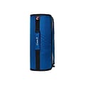 Case It King Sized Zip Tab 4 3-Ring Zipper Binders, D-Ring, Blue (D-186 BLU)