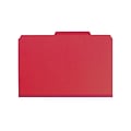 Smead Pressboard Classification Folders with SafeSHIELD Fasteners, Legal Size, 2 Dividers, Bright Re